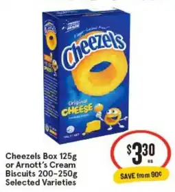 IGA Cheezels Box or Arnott's Cream Biscuits offer