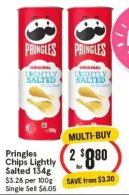 IGA Pringles Chips Lightly Salted offer