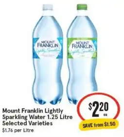 IGA Mount Franklin Lightly Sparkling Water offer