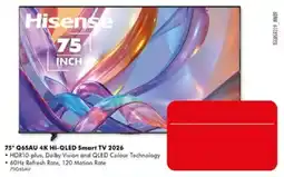 The Good Guys Hisense 75" Q6SAU 4K Hi-QLED Smart TV 2026 offer