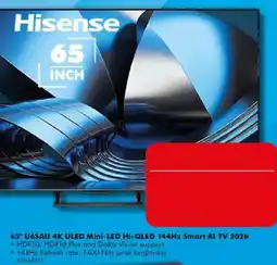 The Good Guys Hisense 65 U6SAU 4K ULED Mini LED Hi-QLED offer
