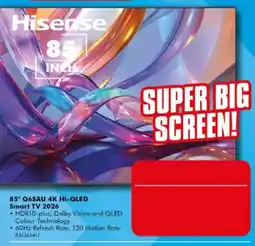 The Good Guys Hisense 85" Q6SAU 4K Hi-QLED Smart TV 2026 offer