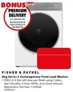 The Good Guys Fisher & Paykel 8kg Series 5 Contemporary Front Load Washer offer