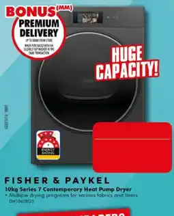 The Good Guys Fisher & Paykel 10kg Series 7 Contemporary Heat Pump Dryer offer