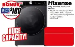 The Good Guys Hisense 12kg Series 95 Front Load Washer offer