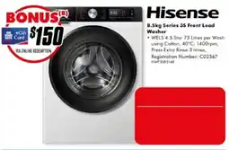 The Good Guys Hisense 8.5kg Series 3S Front Load Washer offer