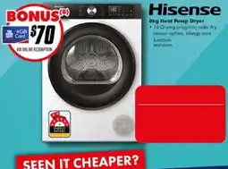 The Good Guys Hisense 8kg Heat Pump Dryer offer
