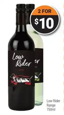 Super Cellars Low Rider Range offer