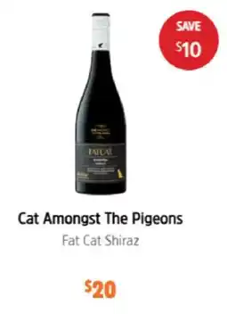 BWS Cat Amongst The Pigeons Fat Cat Shiraz offer