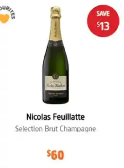 BWS Nicolas Feuillatte Selection Brut Champagne offer