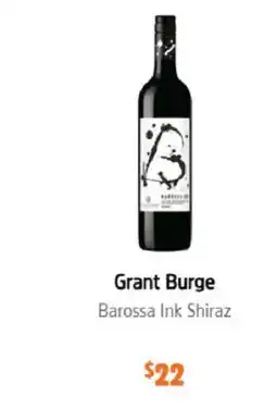 BWS Grant Burge Barossa Ink Shiraz offer