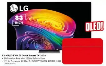 LG 83" OLED EVO AI C6 4K Smart TV 2026