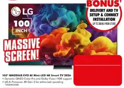The Good Guys LG 100" QNED86B EVO AI Mini-LED 4K Smart TV 2026 offer