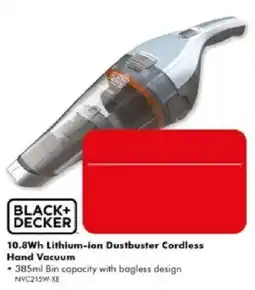 The Good Guys Black+Decker 10.8Wh Lithium-ion Dustbuster Cordless Hand Vacuum offer