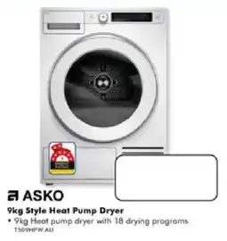 The Good Guys ASKO 9kg Style Heat Pump Dryer offer
