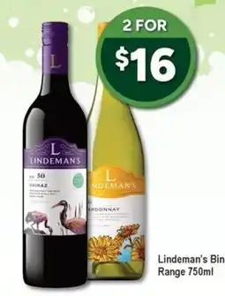 Bottler Lindeman's Bin Range 750ml offer