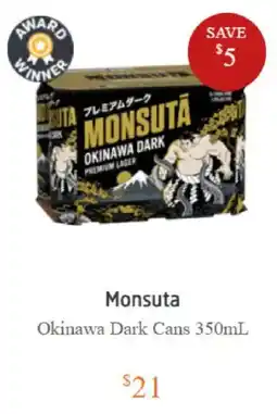 BWS Monsuta Okinawa Dark Cans offer