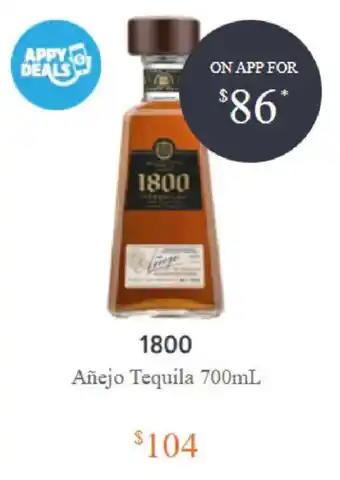 1800 Añejo Tequila