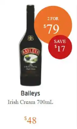 BWS Baileys Irish Cream offer