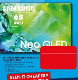 The Good Guys Samsung 65" QN80H Neo QLED 4K Mini-LED Smart AI TV 2026 offer