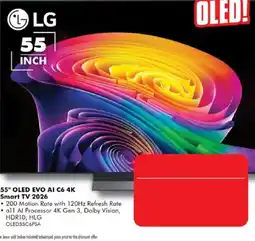 The Good Guys LG 55" OLED EVO AI C6 4K Smart TV 2026 offer