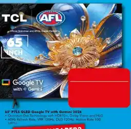 The Good Guys TCL 65" P7LS QLED Google TV with Gemini 2026 offer