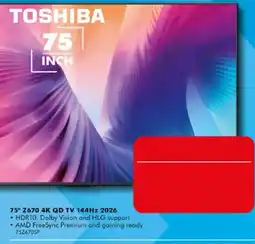 The Good Guys TOSHIBA 75 Z670 4K QD TV 144Hz 2026 offer