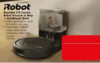 IRobot Roomba 115 Combo Robot Vacuum & Mop + AutoEmpty Dock
