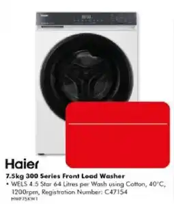 The Good Guys Haier 7.5kg 300 Series Front Load Washer offer