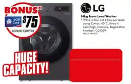 The Good Guys LG 14kg Front Load Washer offer