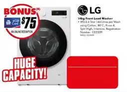The Good Guys LG 14kg Front Load Washer offer
