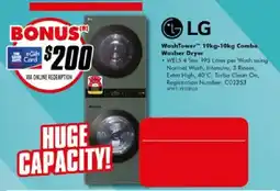 The Good Guys LG WashTower 19kg-10kg Combo Washer Dryer offer