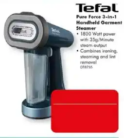 The Good Guys Tefal Pure Force 3-in-1 Handheld Garment Steamer offer