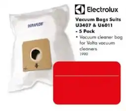 The Good Guys Electrolux Vacuum Bags Suits U3407 & U6011 offer