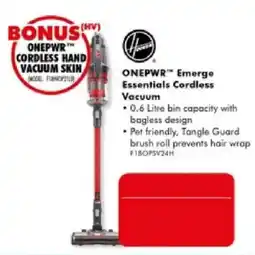 The Good Guys Hoover OnePWR Emerge Essentials Cordless Vacuum offer