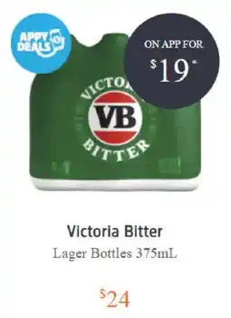 BWS Victoria Bitter Lager Bottles offer