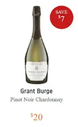 BWS Grant Burge Pinot Noir Chardonnay offer