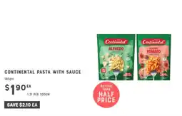 Adelaide's finest Continental Pasta with Sauce offer