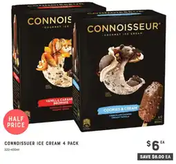 Adelaide's finest Connoisseur Ice Cream 4 Pack offer