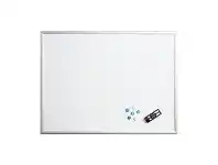 Officeworks J.Burrows Magnetic Aluminium Frame Whiteboard 1200 x 900mm offer