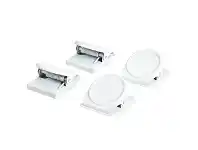 Officeworks J.Burrows Magnetic Clips Round White 4 Pack offer
