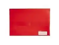 Officeworks J.Burrows Document Wallet Foolscap Hook & Loop Closure Red offer