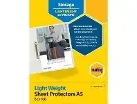 Officeworks Marbig A5 Light Weight Sheet Protector 100 Pack offer
