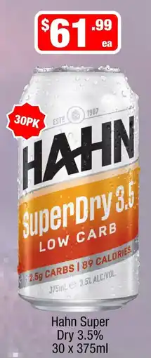Liquor Stax Hahn Super Dry 3.5% offer