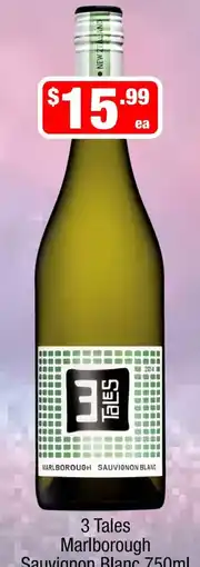 Liquor Stax 3 Tales Marlborough Sauvignon Blanc offer