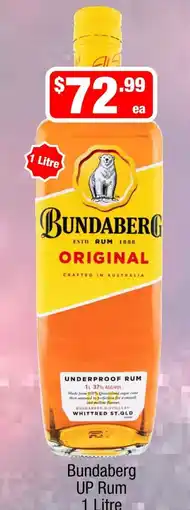 Liquor Stax Bundaberg UP Rum offer