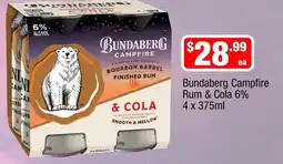 Liquor Stax Bundaberg Campfire Rum & Cola offer