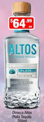 Liquor Stax OlmeCa Altos Plata Tequila offer