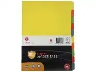 Officeworks GBC A4 10 Tab Dividers Assorted offer