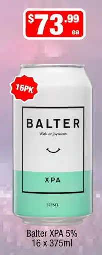 Liquor Stax Balter XPA offer